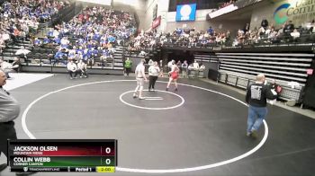 215 lbs Quarterfinal - Collin Webb, Corner Canyon vs Jackson Olsen, Mountain Ridge