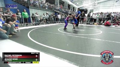 70 lbs Quarterfinal - Rowdie Bond, Trailhands vs Rachel Peterson, Topeka Blue Thunder