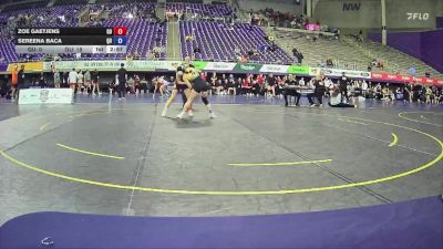 124 lbs Semis (4 Team) - Zoe Gaetjens, Gannon University vs Sereena Baca, Quincy
