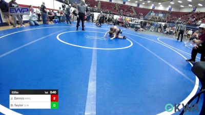 83 lbs Rr Rnd 2 - John Dennis, Marlow Outlaws vs Braxtyn Taylor, Clinton Youth Wrestling