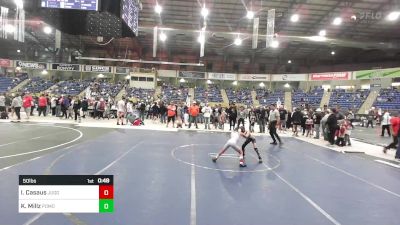 50 lbs Quarterfinal - Izrael Casaus, Juggernaut WC vs Kaleb Millz, Pomona Elite