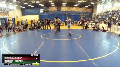 115 lbs Semifinal - Beyonce Espinosa, Gladiator Wrestling Club vs Rebekkah Kinkade, South Dade