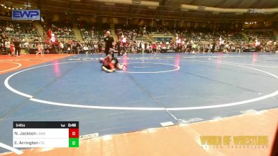 54 lbs Semifinal - Nara Jackson, Lawrence Elite vs EvieDale Arrington, Comanche Takedown Club