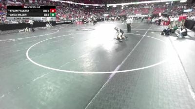 Girls 100 lbs Cons. Round 2 - Lylah Paletta, Chippewa Falls-Girls vs Ayda Miller, Saint Croix Central-Girls