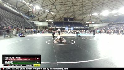 110 lbs Cons. Round 2 - Nicholas Hagen, West Valley (Spokane) Wrestling Club vs Gil Park, Washington