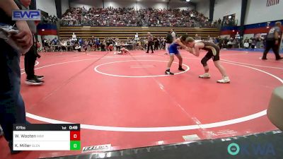 67 lbs Quarterfinal - Waylon Wooten, Warner Eagles Youth Wrestling vs Kyler Miller, Glenpool Warriors