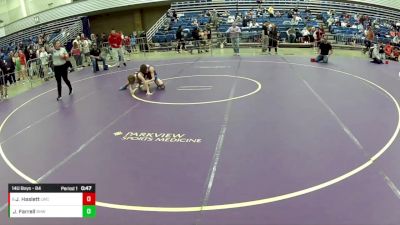 14U Boys - 84 lbs Cons. Round 2 - Jay T Farrell, Spring Hills Wrestling vs Jacob Haslett, Lapeer Wrestling Club
