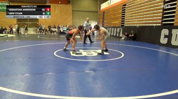 184 lbs Semifinal - Kipp Tyler, Bakersfield College vs Sebastian Anderson, Palomar College