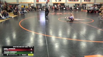 PW-12 lbs Semifinal - Axel Jamison, DC Elite vs Mason Shinkle, Alburnett Mat Pack