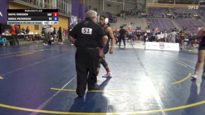 180 lbs Quarters & 1st Wb (16 Team) - Erika Peterson, Wartburg vs Maya Kreiger, Eastern