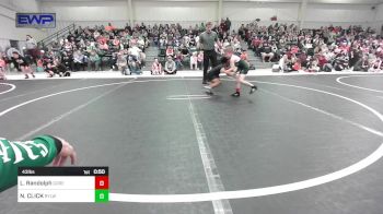 43 lbs Quarterfinal - Liam Randolph, Gore Pirates Youth Wrestling vs Noah CLICK, Roland Youth League Wrestling