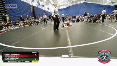 90 lbs Placement (4 Team) - Emery Edwards, Queens Of Chaos vs Peyton Eklund, Girls With Grit