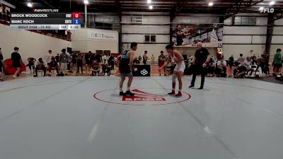 74 kg Champ. Round 2 - Brock Woodcock, Southern Illinois Regional Training Center vs Marc Koch, CLT Regional Training Center