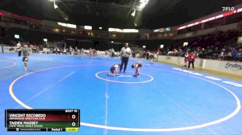 63 lbs Champ. Round 1 - Vincent Escobedo, Grindhouse Wrestling Club vs Taiden Massey, Camp Verde Middle School