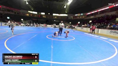 63 lbs Champ. Round 1 - Vincent Escobedo, Grindhouse Wrestling Club vs Taiden Massey, Camp Verde Middle School