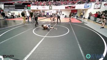 61 lbs Semifinal - Jonah Aguayo, Grove Takedown Club vs Alex Freeman, Muskogee Rougher Youth Wrestling