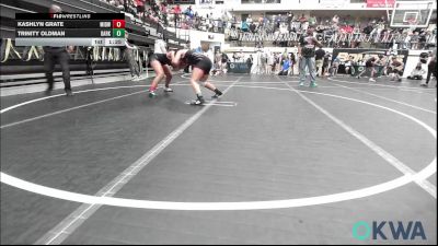138 lbs Quarterfinal - Kashlyn Grate, Midwest City Bombers Youth Wrestling Club vs Trinity Oldman, Darko Valley Wolf Pack