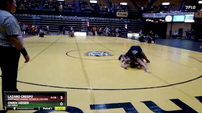 184 lbs Cons. Semi - Owen Heiser, Air Force vs Lazaro Crespo, Northwest Kansas Technical College