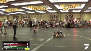 67 lbs Round 1 (6 Team) - Travon Cleveland, SVRWC Gold vs Wesley Renninger, Revival White