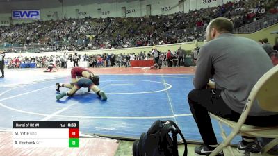 130 lbs Consi Of 32 #1 - Mason Vitle, Wagoner vs Aden Forbeck, PC Takedown