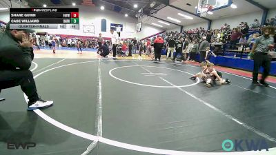 55 lbs Quarterfinal - Shane Guinn, Fort Gibson Youth Wrestling vs Case Williams, Barnsdall Youth Wrestling