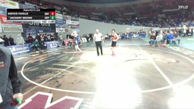 2A/1A Boys 157 Champ. Round 1 - Zachary Brown, Heppner Boys vs Justice Faville, Santiam Boys