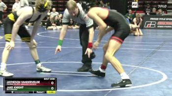 3A-120 lbs Quarterfinal - Jaymeson VanderVelde, Council Bluffs Abraham Lincoln vs Jake Knight, Bettendorf