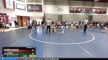 75 lbs 3rd Place Match - LJ Powell, Charger Wrestling Club vs Camden Towler, Stallions Wrestling Club