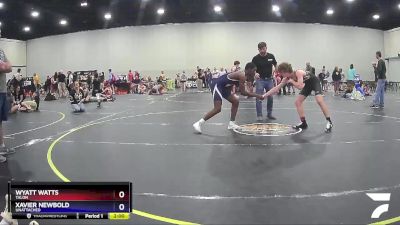 130 lbs Cons. Round 3 - Wyatt Watts, Talon vs Xavier Newbold, Unattached