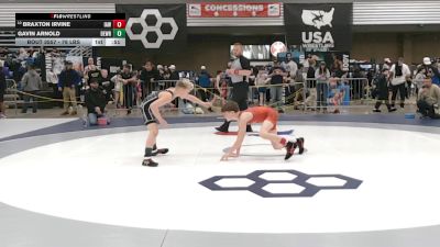 78 lbs Cons. Sub-semis - Braxton Irvine, Immortal Athletics WC vs Gavin Arnold, Delaware Wrestling