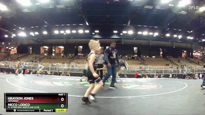 55 lbs Round 3 - Grayson Jones, JayHawks vs Nicco Lodico, Fl Scorpions Wrestling Club