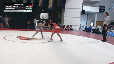 85 lbs Quarterfinal - Aaliyah Garcia, Dodge City Middle School vs Zoe Brown, Hutchinson Middle School Girls