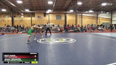 133 lbs Semifinal - Simon Cervantes, Big Bend Community College vs Hoyt Hvass, North Idaho College