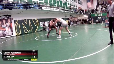 215 lbs Cons. Round 2 - Ethan Zak, Clarkston (MI) vs Justin Augustine, Buckeye (Medina)