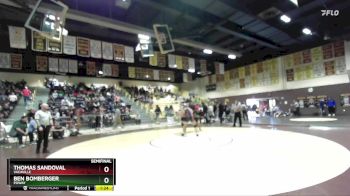 190 lbs Semifinal - Ben Bomberger, Poway vs Thomas Sandoval, Vacaville