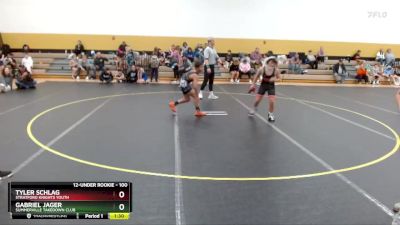 100 lbs Round 3 - Tyler Schlag, Stratford Knights Youth vs Gabriel Jager, Summerville Takedown Club