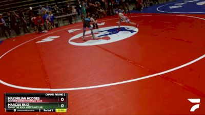 62 lbs Champ. Round 2 - Maximilian Hodges, Eastside United Wrestling Club vs Marcos Ruiz, Top Of The Rock Wrestling Club