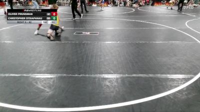 92 lbs Round 1 - Oliver Prussman, Longwood Wrestling Club vs Chrstopher Stsiapanau, Roundtree Wreslting Academy