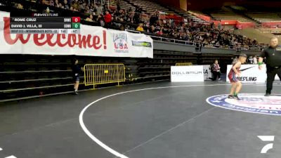 Intermediate Boys - 63 lbs Champ. Round 2 - Johnathan Bandy vs Angel Galindo, Jr. Broncos Wrestling Club