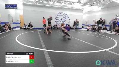 76 lbs Rr Rnd 1 - Daxon McCarther, Weatherford Youth Wrestling vs Desmond Gibson, Tecumseh Youth Wrestling