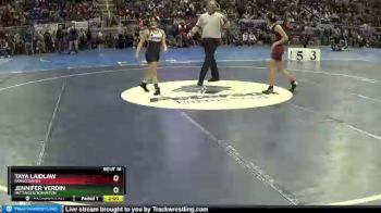 100 lbs Champ. Round 1 - Taya Laidlaw, Fargo Davies vs Jennifer Verdin, Hettinger/Scranton
