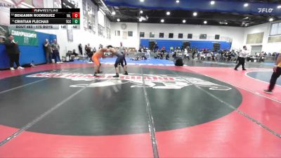 175 Boys Cons. Round 2 - Benjamin Rodriguez, Valhalla vs Cristian Flechas, Tri-City Christian