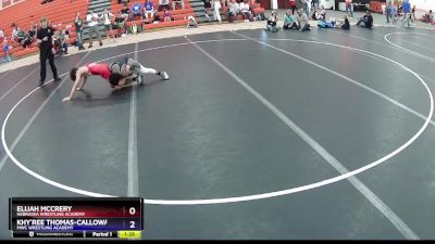 113 lbs Cons. Round 2 - Elijah McCrery, Nebraska Wrestling Academy vs Khy`ree Thomas-Calloway, MWC Wrestling Academy