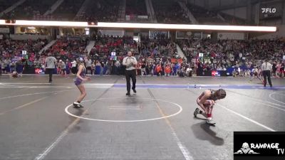 85 lbs Quarterfinal - Autumn Love, Elk County vs Ransym Nussbaum, Plainville Kids Wrestling Club