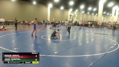 138 lbs Round 2 (16 Team) - Derek Worstell, Division-1 vs Kholby Armijo, Team Michigan Blue - DEV