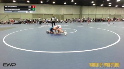 110 lbs Final - Tyler Howell, Mat Warriors 14U vs Javonni Escobar, Untouchables 14U Purple