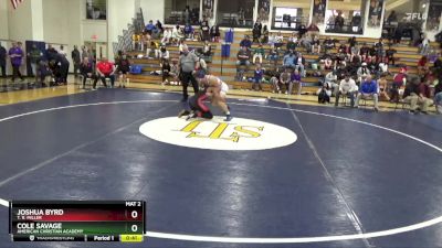 159 lbs Cons. Round 2 - Joshua Byrd, T. R. Miller vs Cole Savage, American Christian Academy