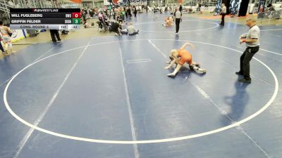 16U Boys - 113 lbs Cons. Round 3 - Griffin Felder, South Dakota vs Will Fugleberg, Bloomington Wrestling Club