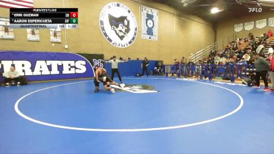 190 lbs Quarterfinal - Erik Guzman, Santa Maria vs Aaron Espericueta, Shafter