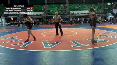 6A 126 lbs 5th Place Match - Zackary Turberville, Muscle Shoals vs Cooper Lamberth, Southside Gadsden